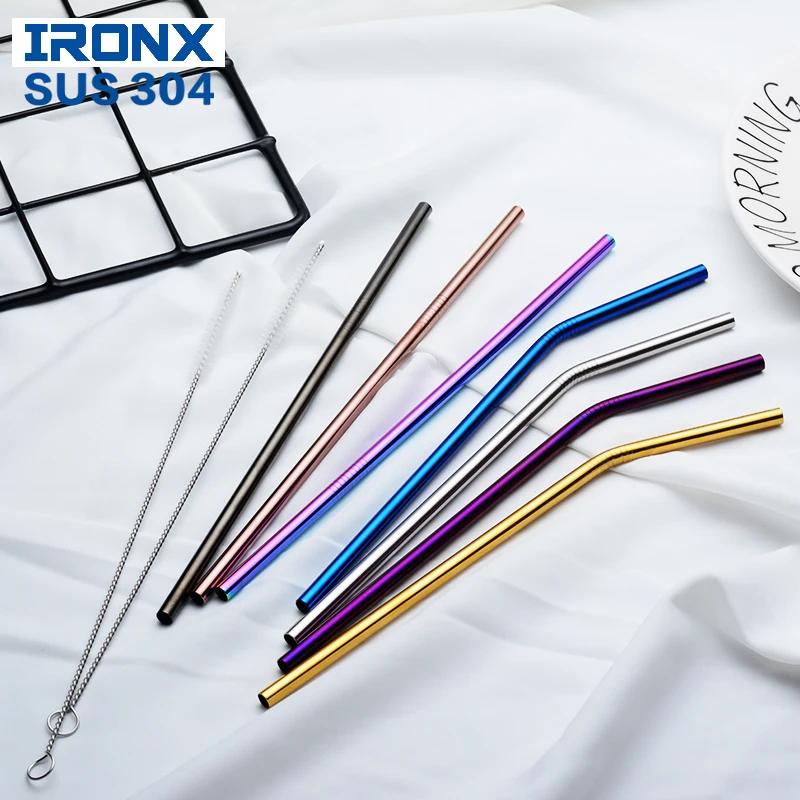 

Wholesale 100 pcs stainless steel straw Eco Friendly drinking straws For 20oz/ 30oz Cup Bar Accessories
