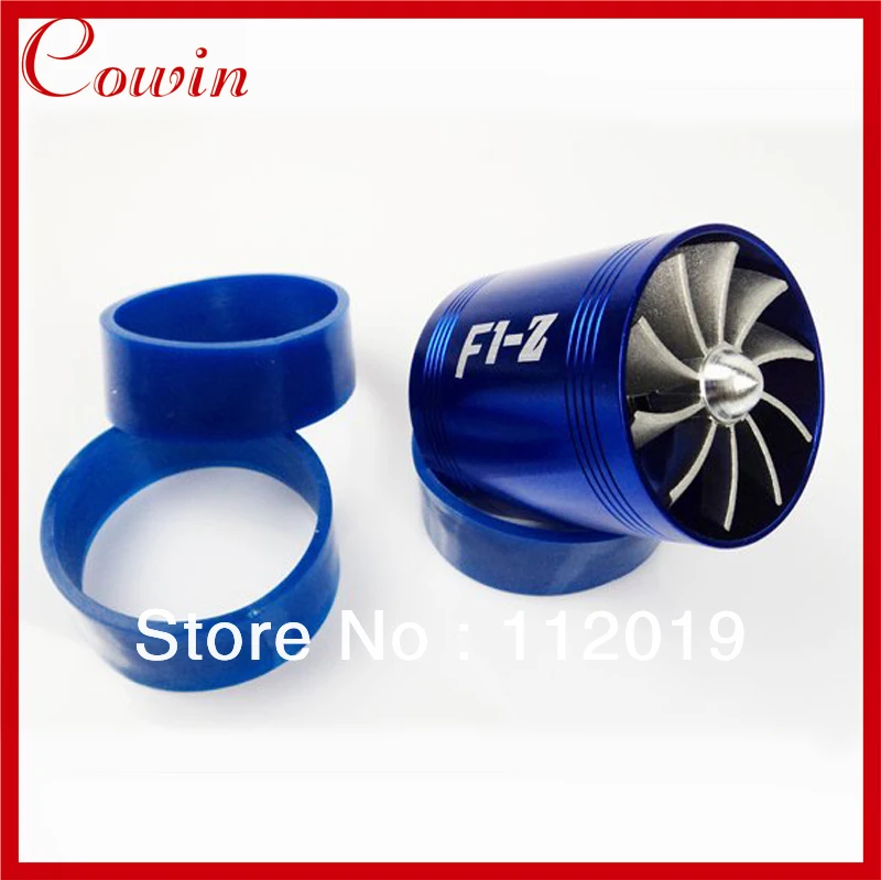 

Free shipping Universal GAS Supercharger F1-Z Turbo Air Intake Fuel Saver Fan turbo air booster Double Propeller