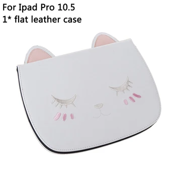 

New 10.5inch Cartoon Cat Tablet Case Cover Stand PU Leather Protective Cover for iPad Pro