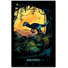 TAAWAA Jurassic World Art Silk Movie Poster and Print 16x24 20x30 inches Wall Art Picture for Living Room Decoration TAAWAA Jurassic World Art Silk Movie Poster and Print 16x24 20x30 inches Wall Art Picture for Living Room Decoration