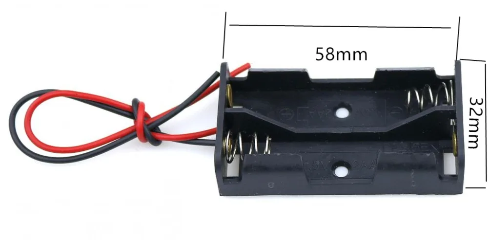 1 шт. 1,5 V AA Батарея держатель Чехол Коробка переключатель 1/2/3/4/5/6 слот красные, черные проволочные выводы