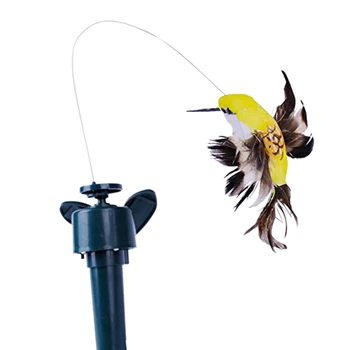 

Solar Powered Rotating Humming Bird Flying Garden Ornament Path Decoration Steel Wire Teaser Supply Pet Toy Multifunction