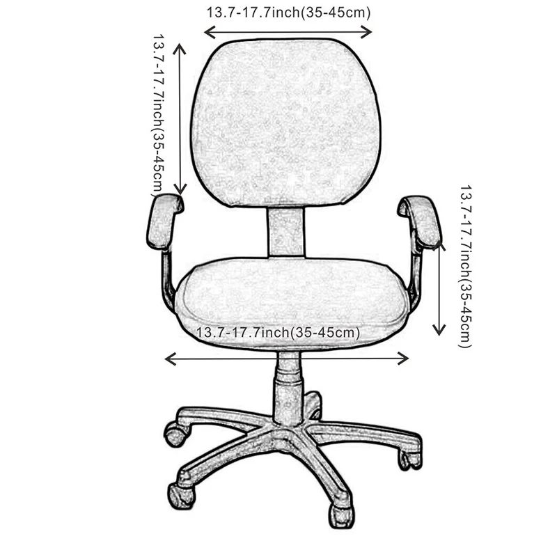 Спандекс чехол на компьютерное кресло эластичный тканевый чехол для подлокотника кресла чехол для компьютерного сиденья Съемный чехол для домашнего кресла