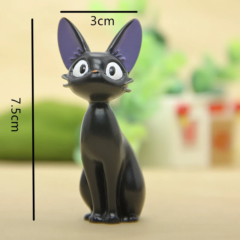 Изделия из смолы Jiji's Delivery service, фигурки кошек, белые украшения животных, черная кошка Kiki Gigi, сказочные миниатюры, украшения для сада - Цвет: Black cat