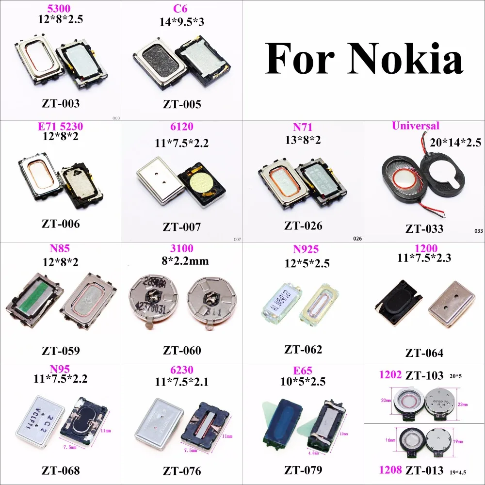 ChengHaoRan 1x Динамик звуковой динамик звонка для Nokia E71 N85 N925 N73 N95 E65 1208 5300 C6 6120 1606 3100 6230 6288 чехол для телефона