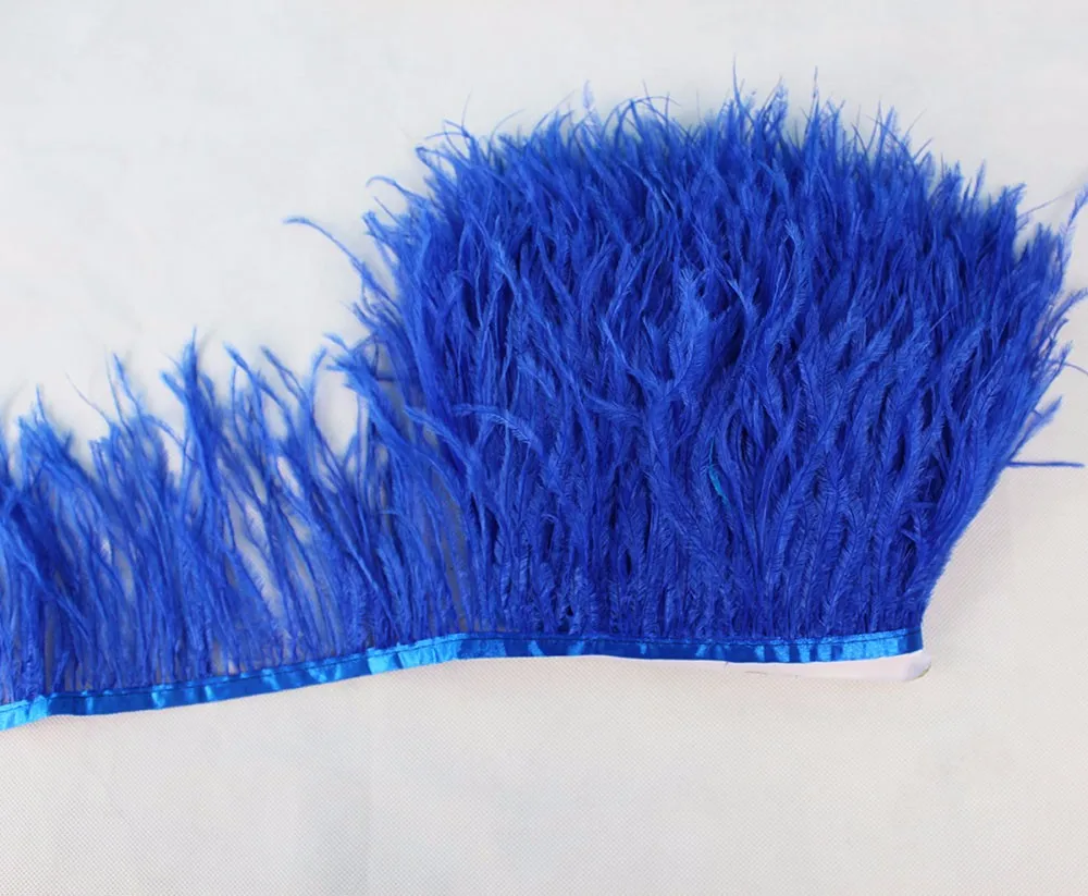 8 10cm royalblue ostrich feather trim ostrich feathers trimming feather