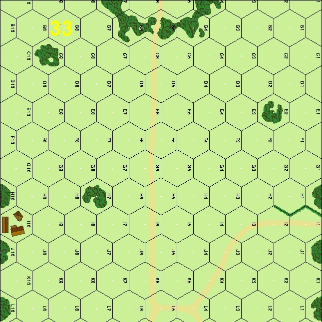 [ Homemade Wargame ] Asl Mapboard 33, Advanced Squad Leader Geomorphic