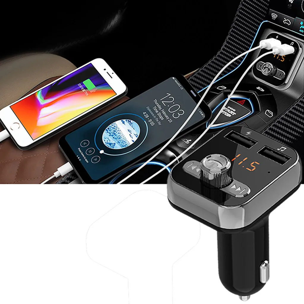 

Willtoo Bluetooth handsfree5V/3.1A Car Dual USB Charger FM Transmitter Wireless Radio Adapter MP3 Player For iPhone Samsung Ipad