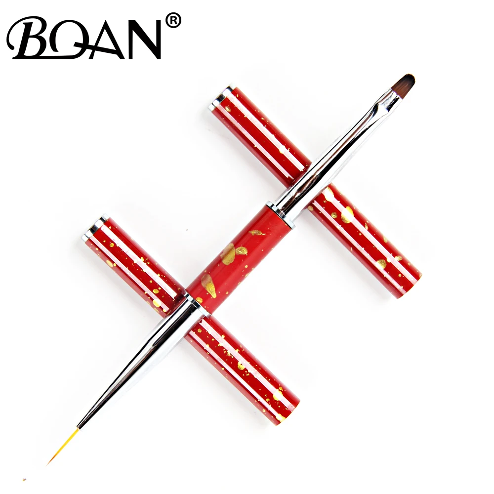 BQAN 1 шт. с двойной головкой, кристальная Ручка#4 и 11 мм, кисть для рисования, подводка, ручка, Гель-лак, прозрачный арт для ногтей, инструменты для маникюра