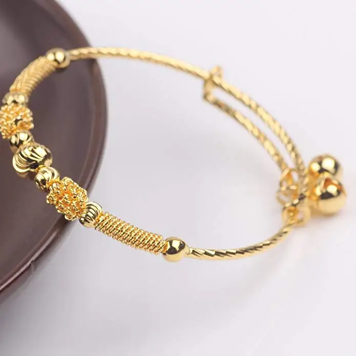 Gold Filled Baby's Bracelet Adjustable Children's Bangle