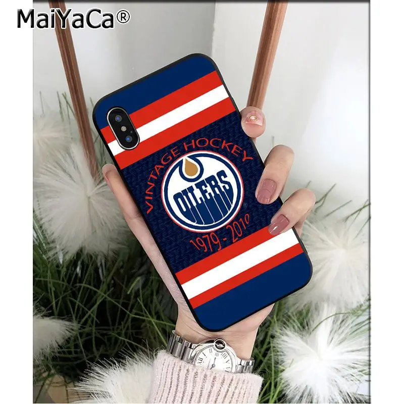 MaiYaCa Edmonton Oilers клиент высокое качество чехол для телефона для Apple iPhone 8 7 6 6S Plus X XS MAX 5 5S SE XR Чехол для мобильного телефона s