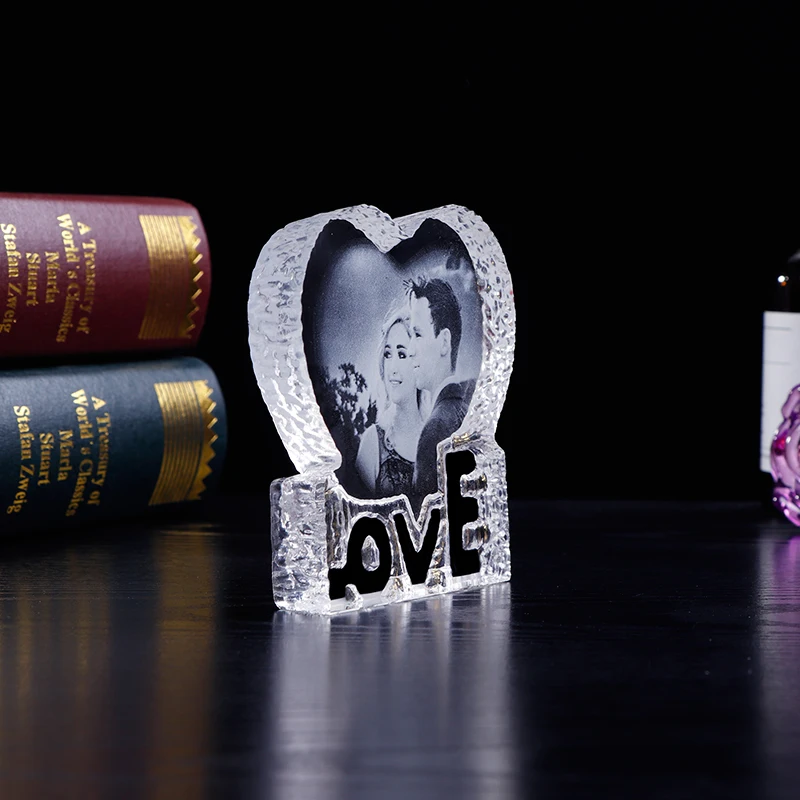 Персонализированные фото лазерная гравировка фоторамка романтическая любовь сердце Свадебный фотоальбом сувенир домашнее украшение аксессуары подарок