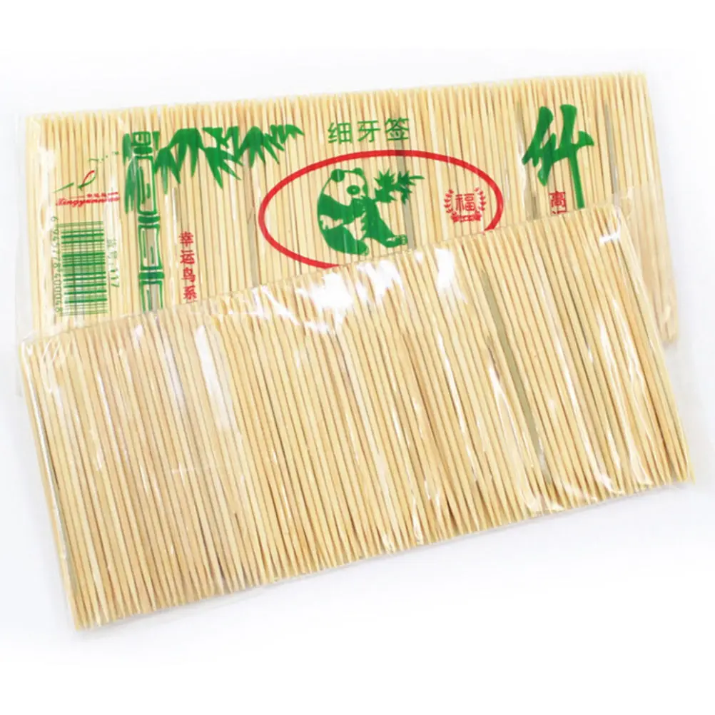 

Eco-friendly Bamboo Toothpicks 0.16 * 6.5 * 14.5CM Party Wooden Fruit Picks Disposable Teeth Care Tools
