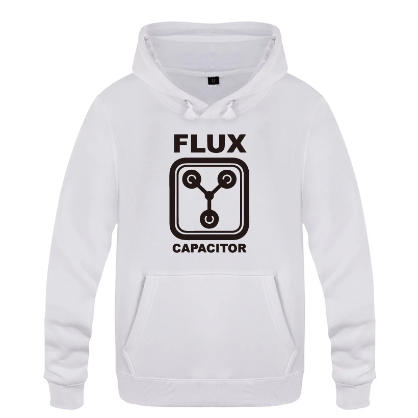 cheap Flux Capacitor Creative Novelty Hoodies Men 2018 Men #039;s Pullover Fleece Hooded Sweatshirts