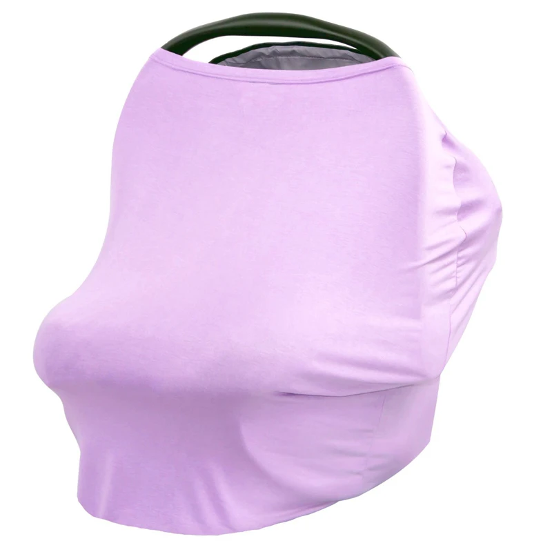Эластичный 4 в 1-автомобильное сиденье закрывающий полог и шарф для кормления Мульти использовать как покрывало для магазиннной тележки или высокий стул крышка идеальный подарок - Цвет: Light Purple