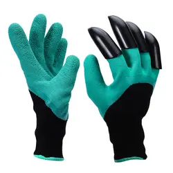 1 пара Защитные перчатки Садовые перчатки резиновые TPR thermo Пластик строителей работы abs Пластик когти копания Прихватки для мангала бытовой