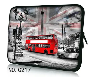 

London Bus Laptop Sleeve Bag Case For Macbook Air 11 12 13 14 15 15.6 Pro Retina 11.6 13.3 Zipper Bags For Mac Book Pro 13 Case