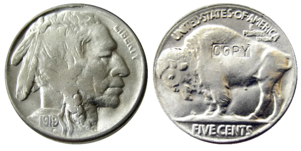 

US 1918 Buffalo Nickel Five Cents Copy Decorative Coin
