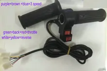 

twist throttle with 3 gears speedswitch+forward reverse switch electric bicycle scooter tricycle ATV part rolling handlebar GRIP