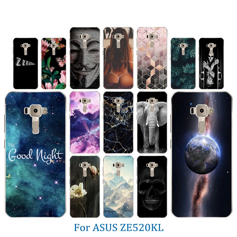 Чехлы для телефонов Asus ZenFone 3 ZE520KL Мягкая силиконовая задняя крышка из ТПУ с