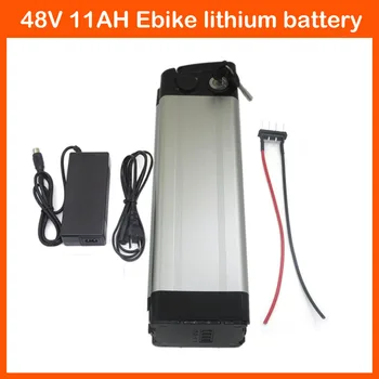 

500W silver fish 48V 11AH Ebike Lithium battery 48V Electric Scooter 18650 battery packs with 54.6V 2A charger Bottom Discharge