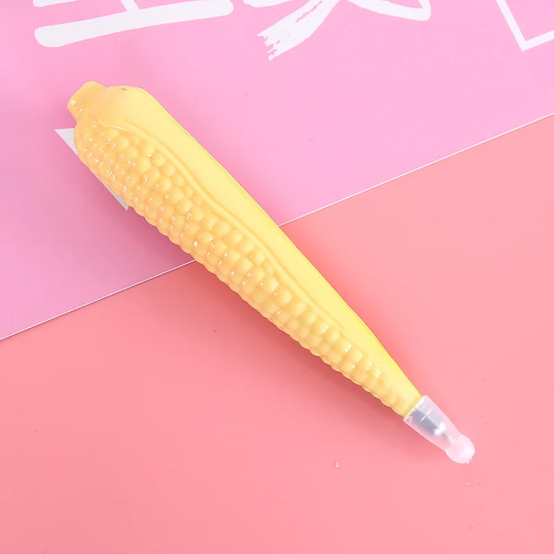 Забавная Пицца в шаре ручка креативный имитационный хлеб шариковые ручки канцелярские Canetas Escolar материал офисные школьные принадлежности - Цвет: Corn