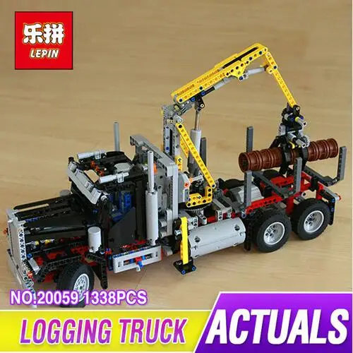 

Lepin 20059 1338Pcs Technic Mechanical Series The Logging Truck Set Children Educational Building Blocks Bricks Toys Model 9397