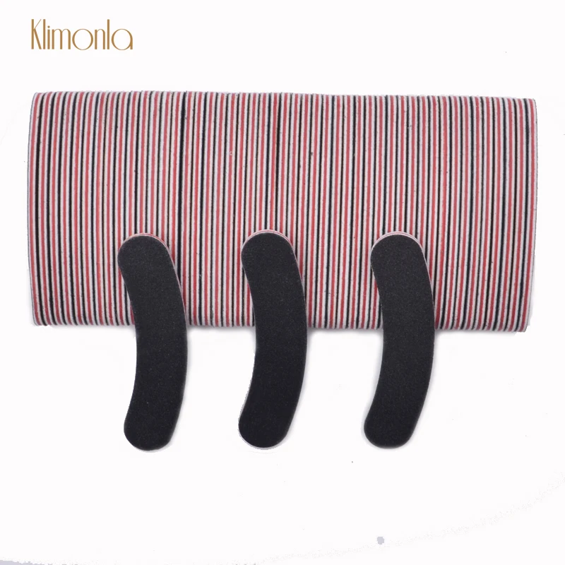 

100pcs Mini Nail File Sanding 100/180 Curved Sanding Buffer Polishing Files Double-sided Cuticle Remover Nail Art Beauty Tools