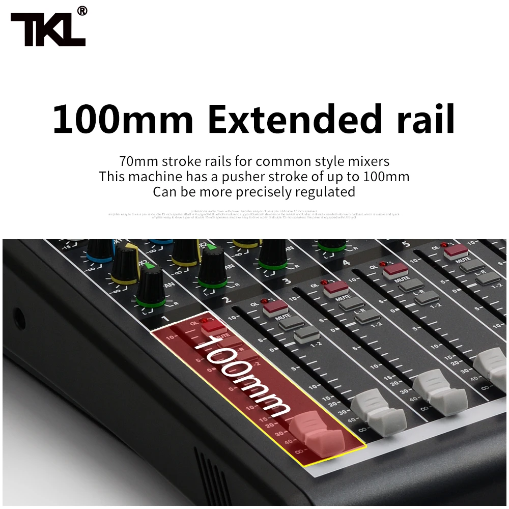 US $269.32 TKL 8Channel Digital Mixer Professional Audio Sound Mixing Reverb And Effects Bluetooth 2USB DJ Mixers