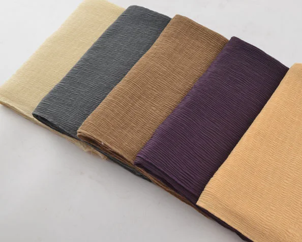 

Maxi Bubble Crepe Crinkled Frayed Hijab Scarf Shawl Muslim Islamic Head Wrap Bubble Plain Solid Colors Scarf