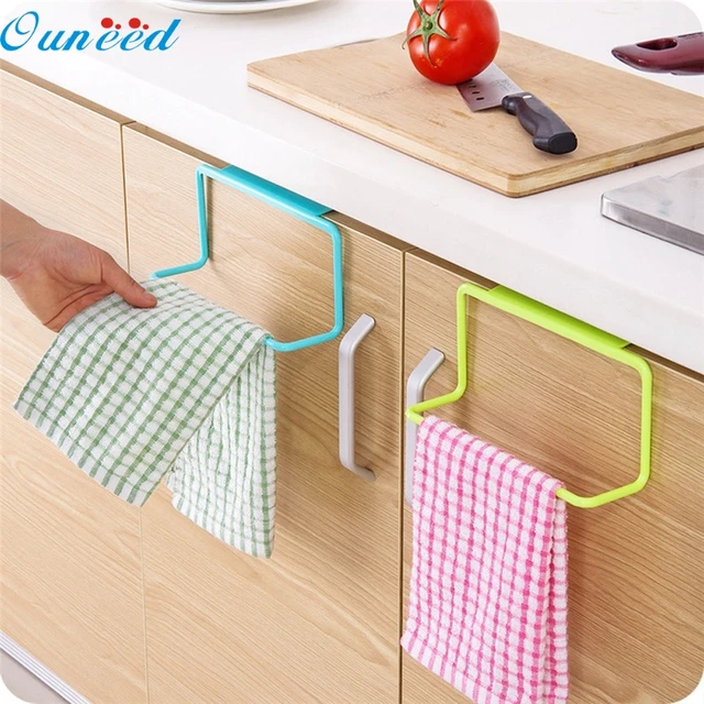 Best Offers kitchen organizer OUSSIRRO  cocina Towel Rack Hanging Holder Organizer Bathroom Kitchen Cabinet Cupboard Hanger Dec14