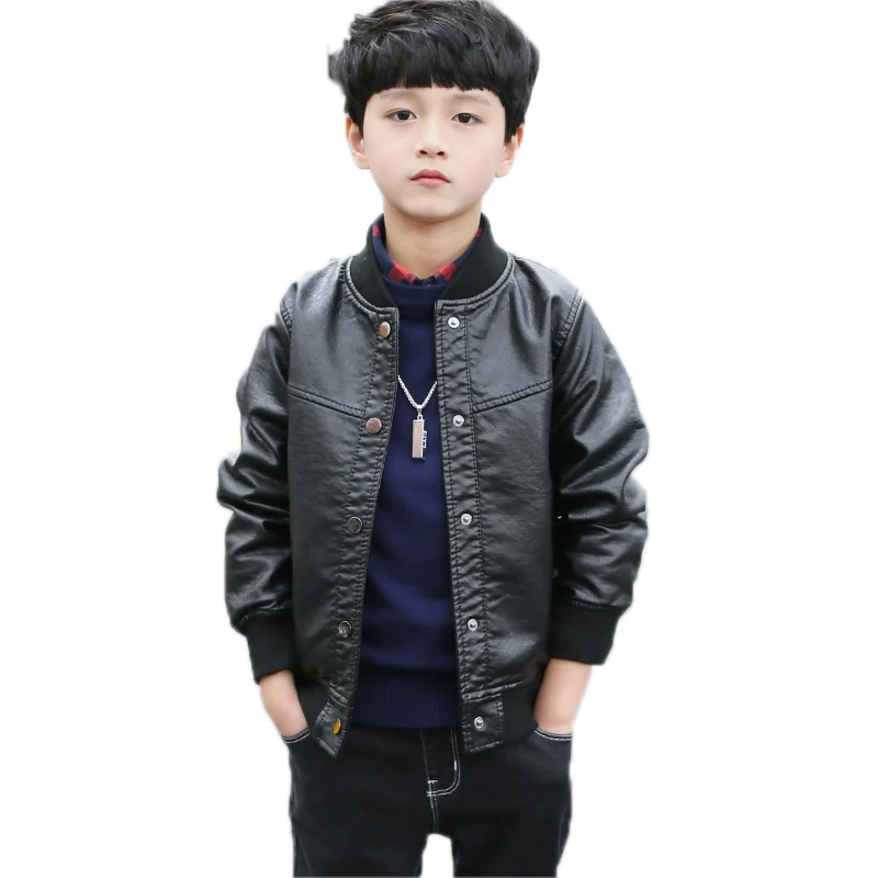 Baby Boys Leather Jacket Kids Coats Spring Kids Leather Jackets Boys