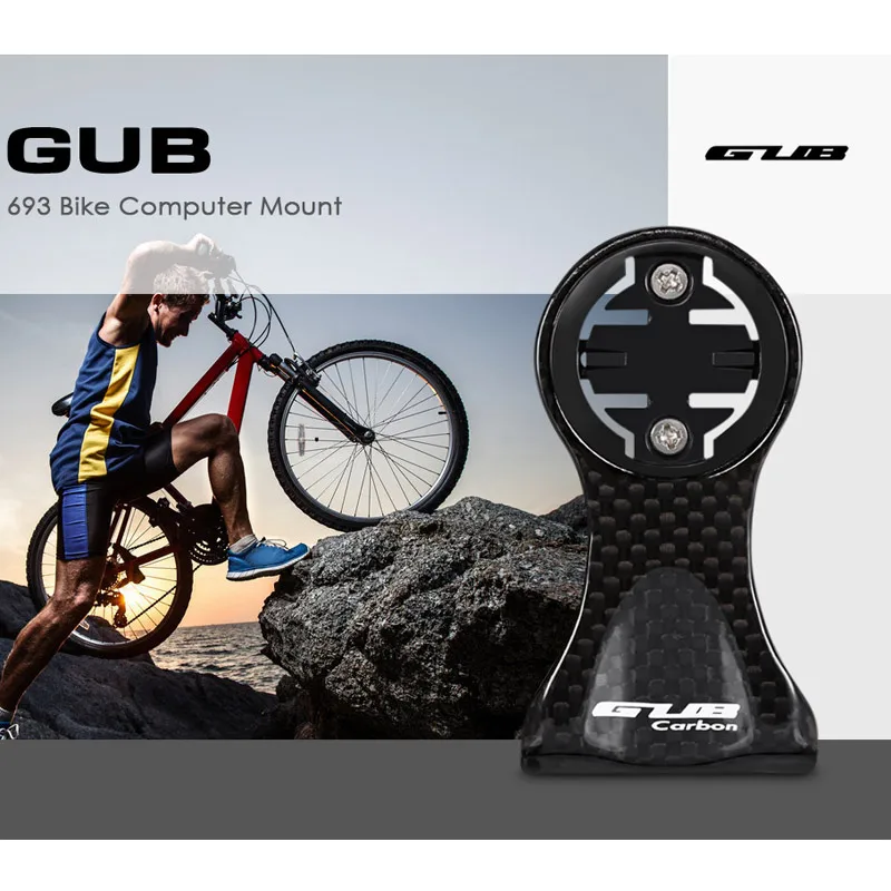 

GUB 693 Carbon Fiber Bike Computer Mount Bicycle Handle Rider Computer Mount Holder For Cateye Bike Computers And Gopro Camera