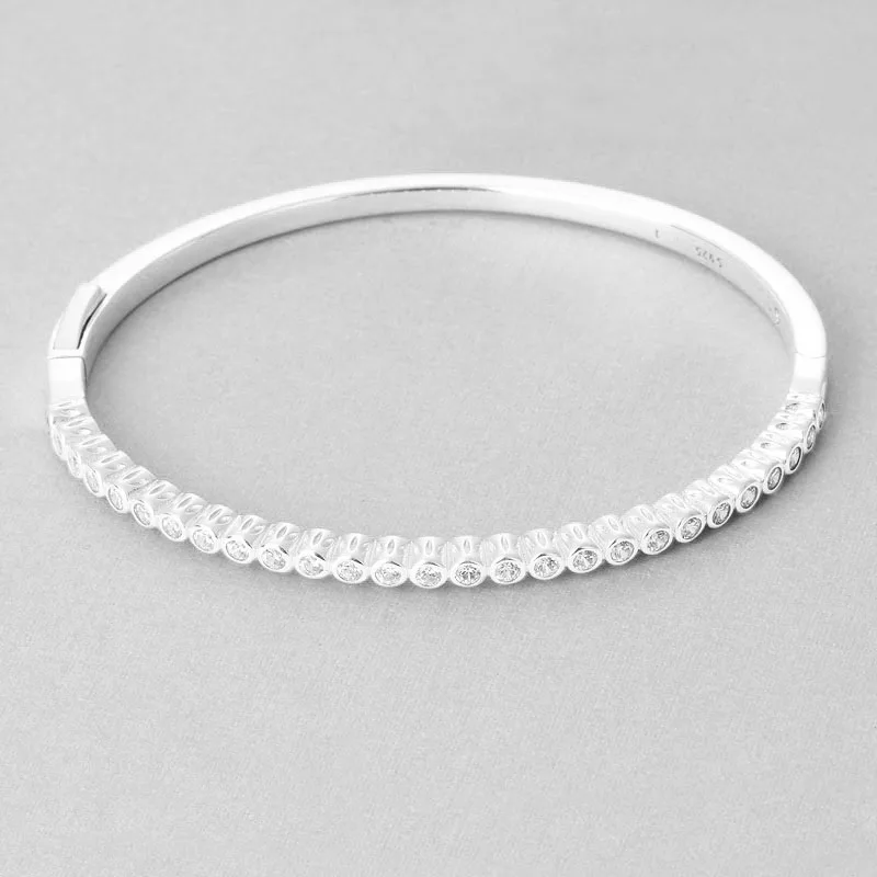 

2017 New Silver bangle European Jewelry Alluring Brilliant Bangle Original 100% 925 sterling silver DIY making wholesale