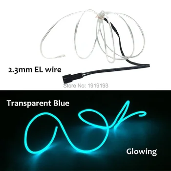 

Free Shipping 1m-5m Neon Halloween Party Decor 2.3mm Flickering LED Strip Flexible EL Wire Rope Tube With Controller for DIY Toy