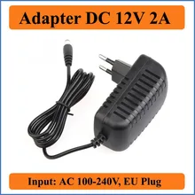 12V 2A EU Plug AC DC Adapter AC 100-240V Converter to DC12V 2000mA Adapter Charger Power Supply for CCTV LED Router