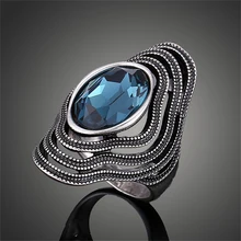 Модное выдалбливающее кольцо с кристаллами для женщин, циркониевое кольцо с камнем, фиолетовое зеленое синее кольцо, овальное Ювелирное кольцо со стразами