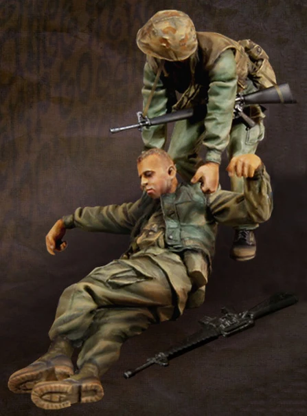 Неокрашенная фигурка из смолы в масштабе 1/35 Вьетнамская война США спасено|resin