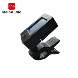 MeloAudio Rotatable Guitar Tuner Clip-on LCD Display for Ukulele Bass Violin Tuning Calibrated Pitch Accessories Auto Power Off