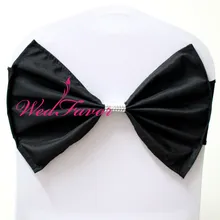 100 шт Подвязка из спандекса для стула галстук лайкра стрейч на стул крышка лента с бант из полиэстера для отеля вечерние свадебные украшения