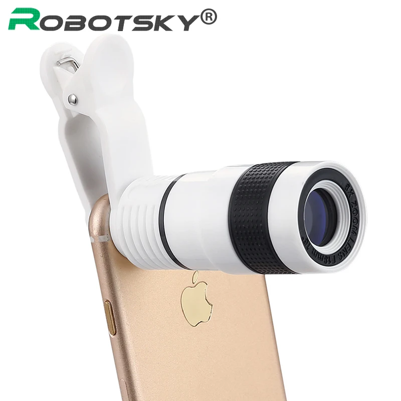 

Robotsky Mobile Phone Telephoto Camera Lens 8x Zoom Optical Telescope Portable