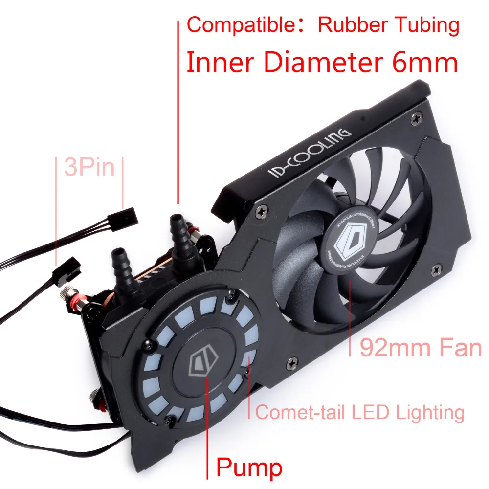 Блок водяного охлаждения ID COOLING насос высокого давления для игровой видеокарты GPU