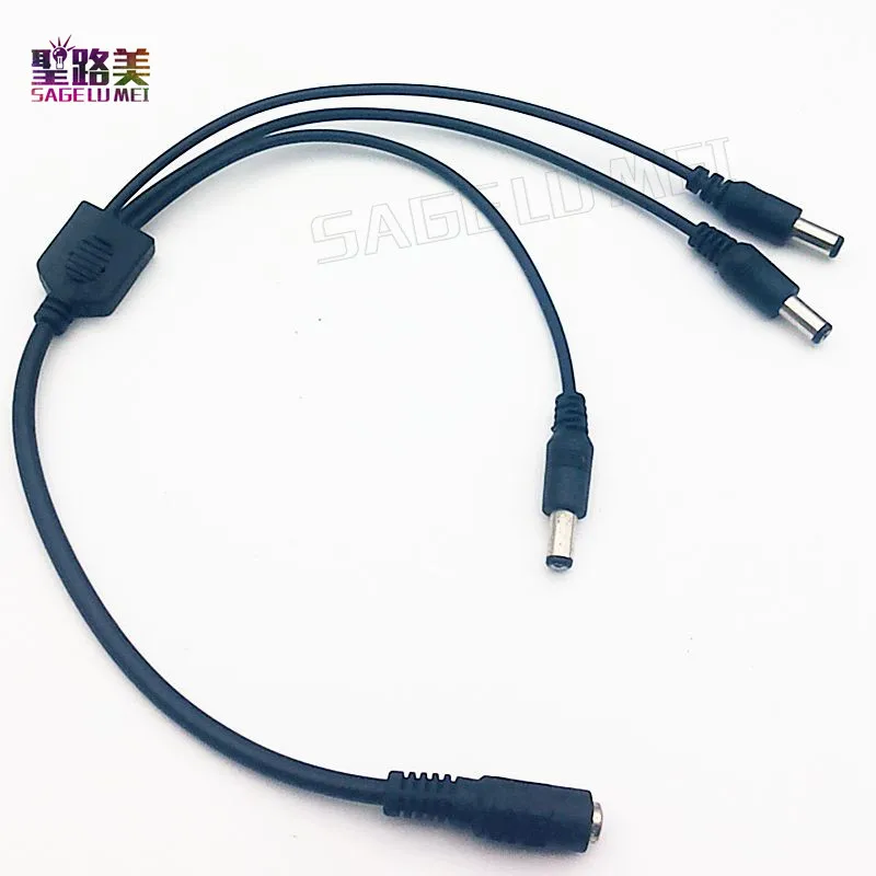  1pcs/lot 1 DC Female To 2/3/4/5/8 Male plug Splitter Adapter Power Connector Cable For CCTV Camera  - 32812249984
