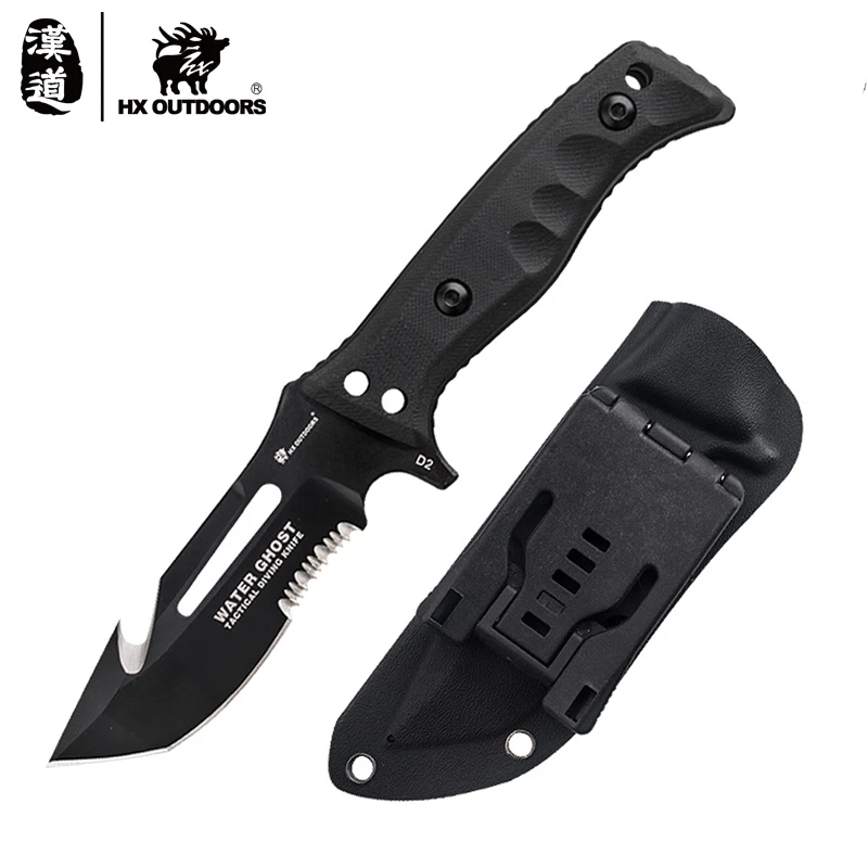 HX OUTDOORS survival knife D2 blade multi function camping saber