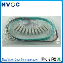 SC OM3 12 ядер Fanout волоконно-оптическая Пигтейл SM Simplex 12 ядер 1,5 м волоконно-оптическая Пигтейл/Шнур кабель 12 ядер цвет Банчи Пигтейл