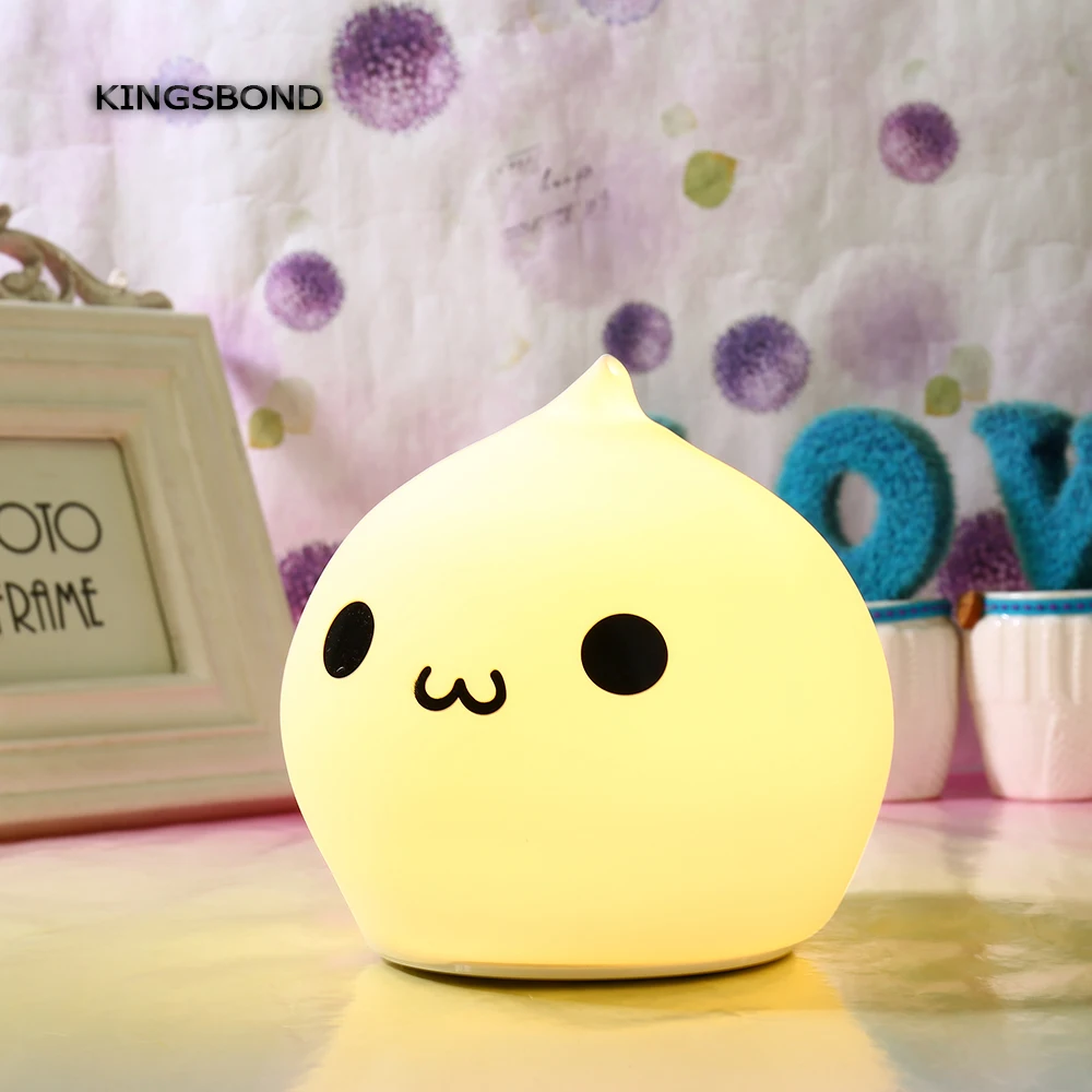 

waterdrop silicone lamp Touch Sensor LED Night Light For Children Baby Kids 7 Colors LED USB LED Night Light