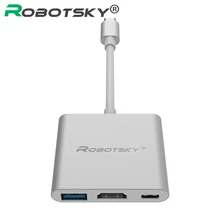 USB 3,1 type-C до 2K HDMI USB 3,0 USB-C многопортовый зарядный порт OTG Кабель-адаптер для Macbook 1" цифровой камеры HDTV проектор