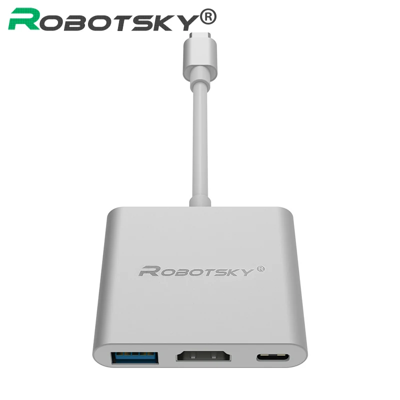 

USB 3.1 Type-C to 2K HDMI USB 3.0 USB-C Multiport charging port OTG Adapter Cable for Macbook 12" Digital Camera HDTV Projector