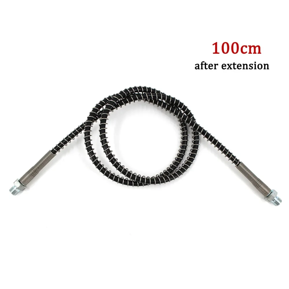 

Paintball 100cm Long High Pressure Hose with Spring Wrapped for Pneumatics Equipment Air Refilling M10*1 x M10*1 Male Thread