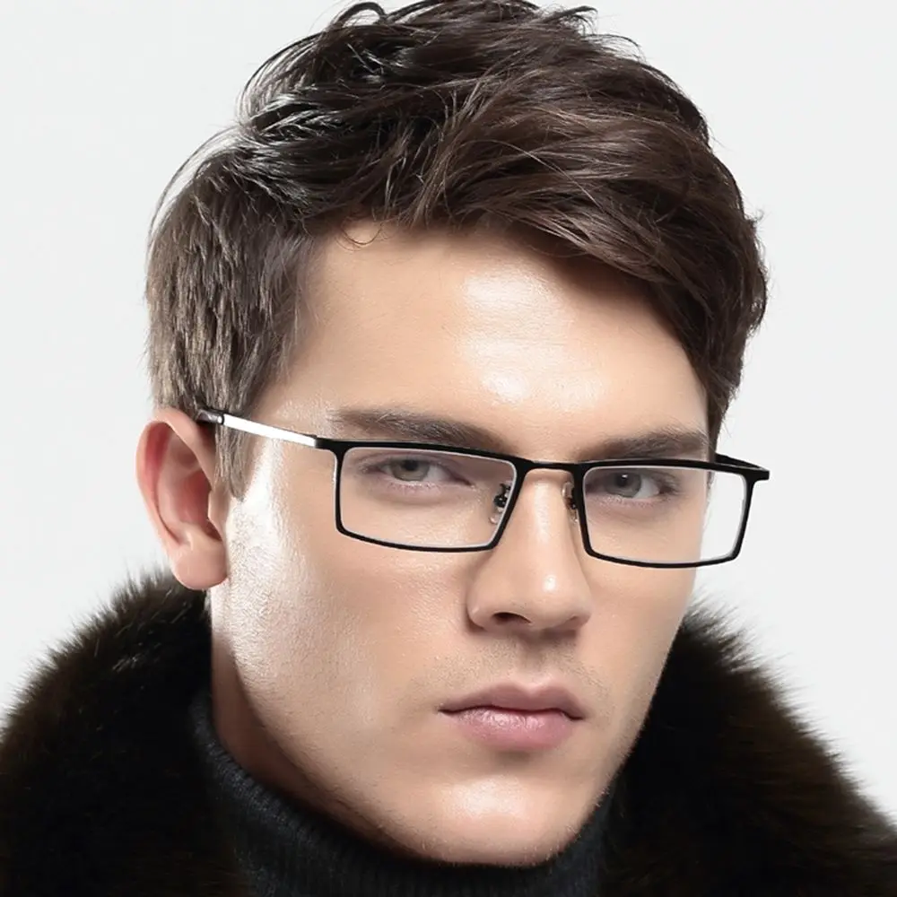 Men's Luxury Business Spring Hinges Titanium Alloy Full Rim Eyeglass